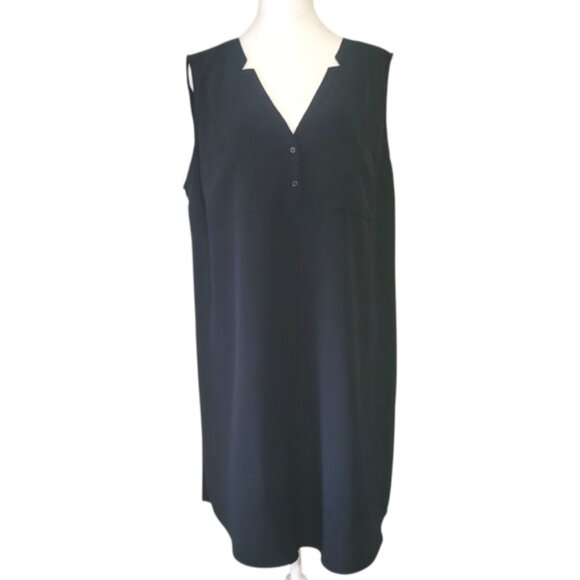New York & Company Dresses & Skirts - New York & Co Black Stretch Sleeveless Shift Dress, XL, Pre-owned